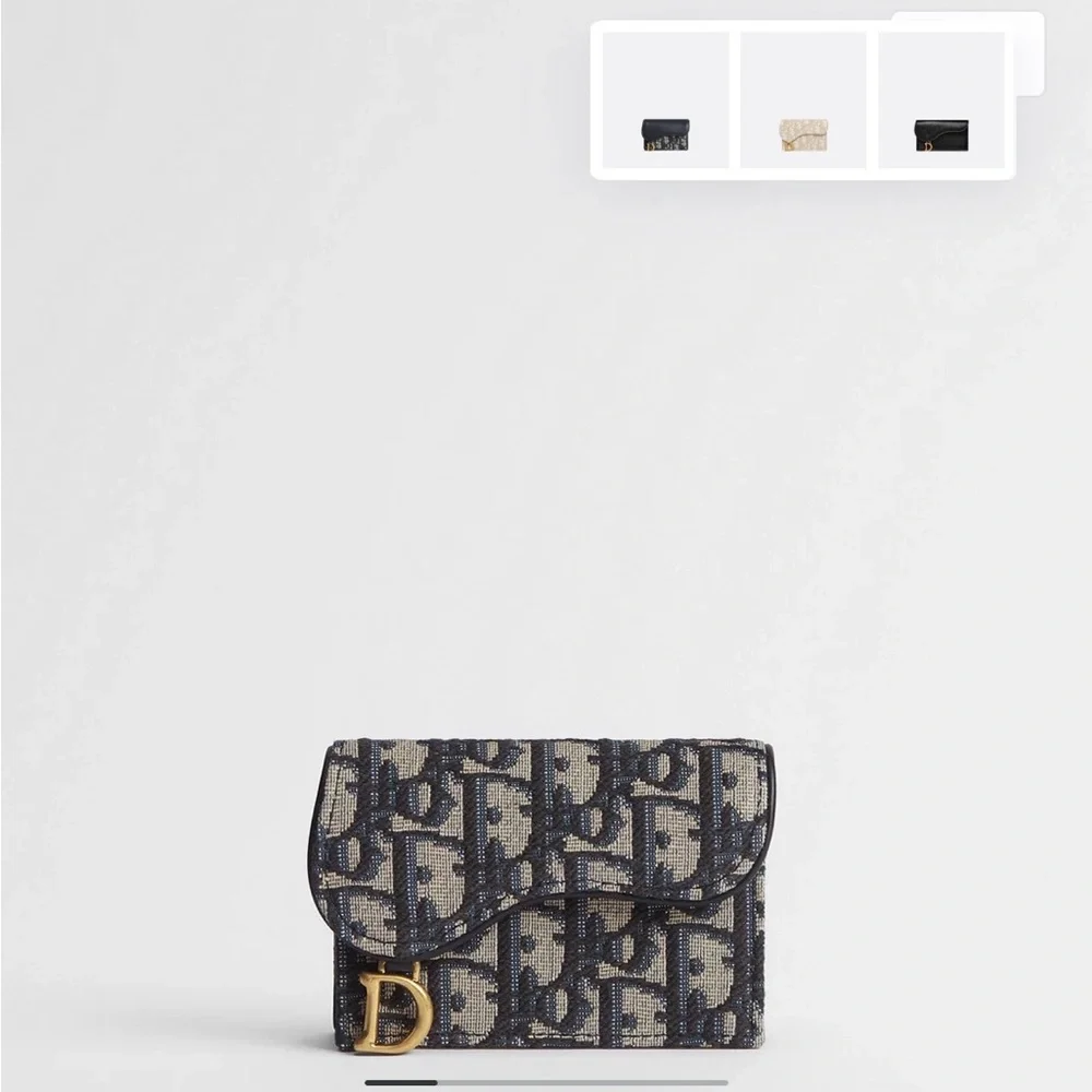 Dior Saddle Bloom Card Holder NWOT